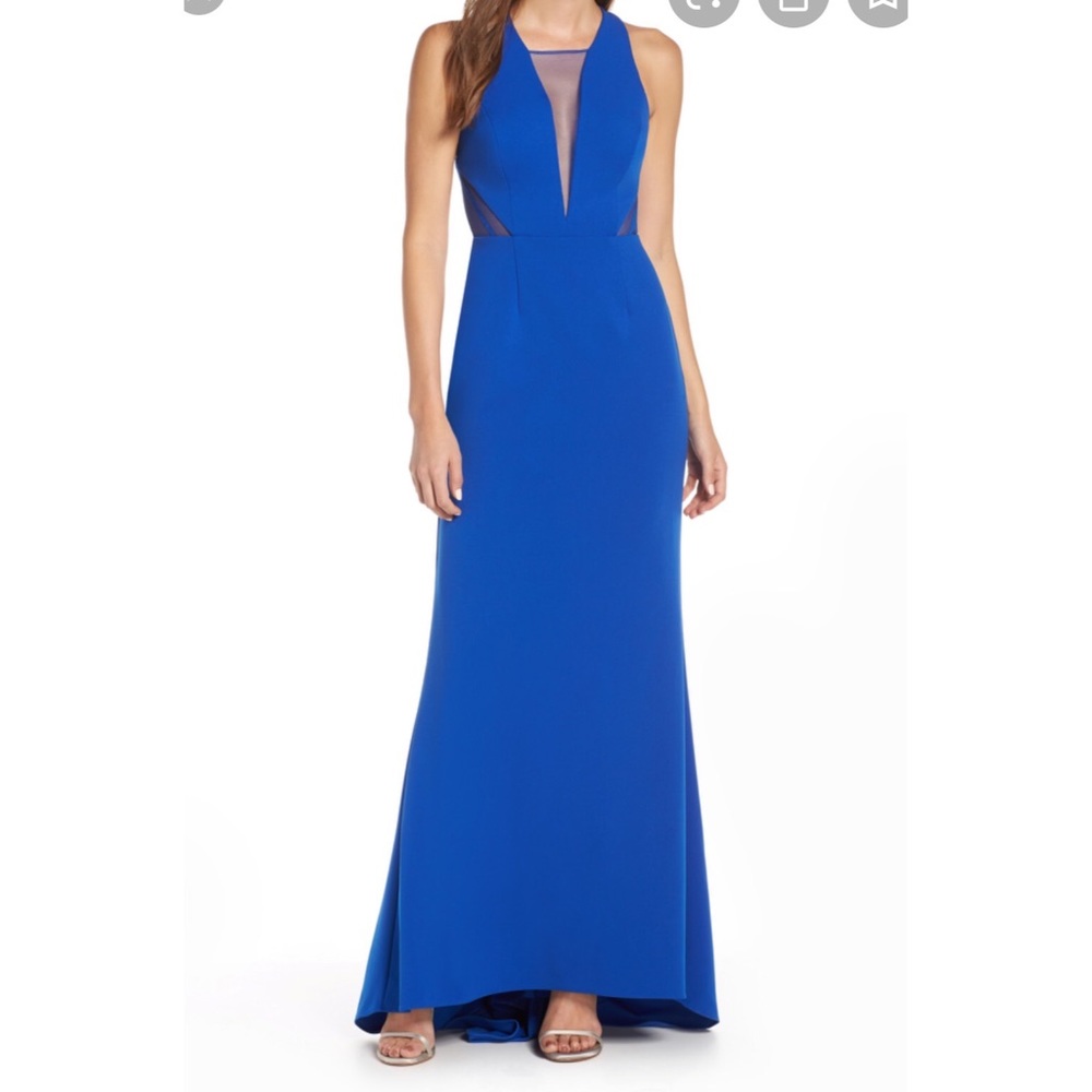 Adrianna papell blue prom dress